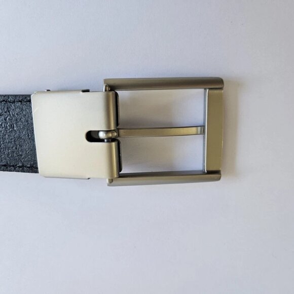 COBE Black Leather Belt – Classic Style with Silver Buckle – Size 32” - Picture 4 of 7